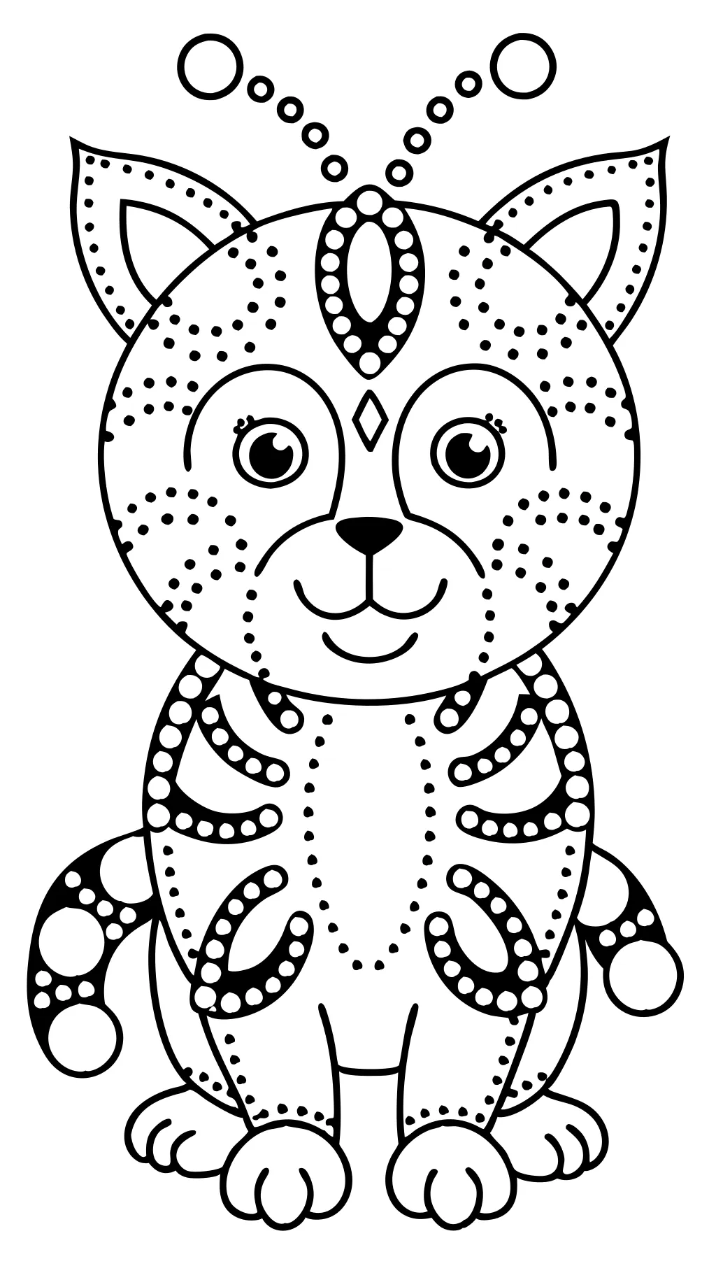 dot paint coloring pages